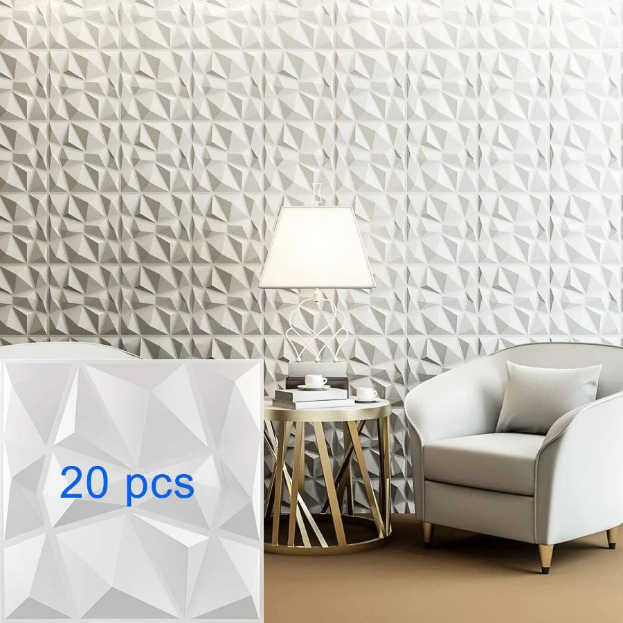 12pcs/20pcs 3D textured wall panels for indoor wall decoration,suitable for living room hall bedroom hotel