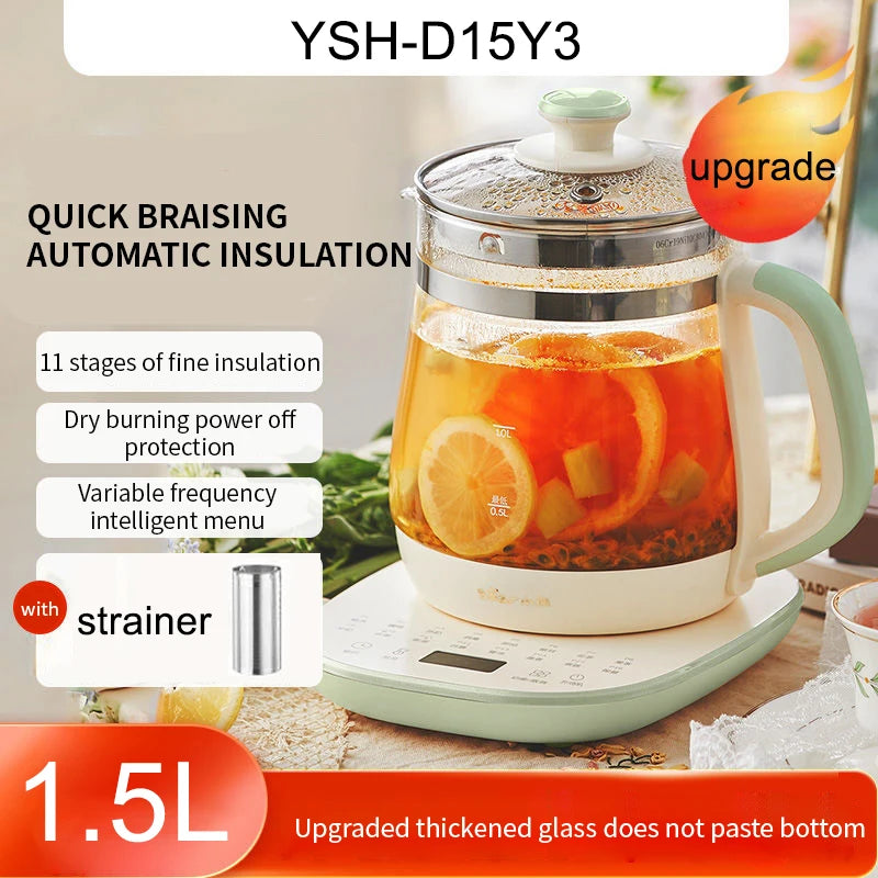 2025 New Health Pot Household Multi functional Electric Water Pot Boiling Water Flower Tea Pot Office Tea Cooking Small