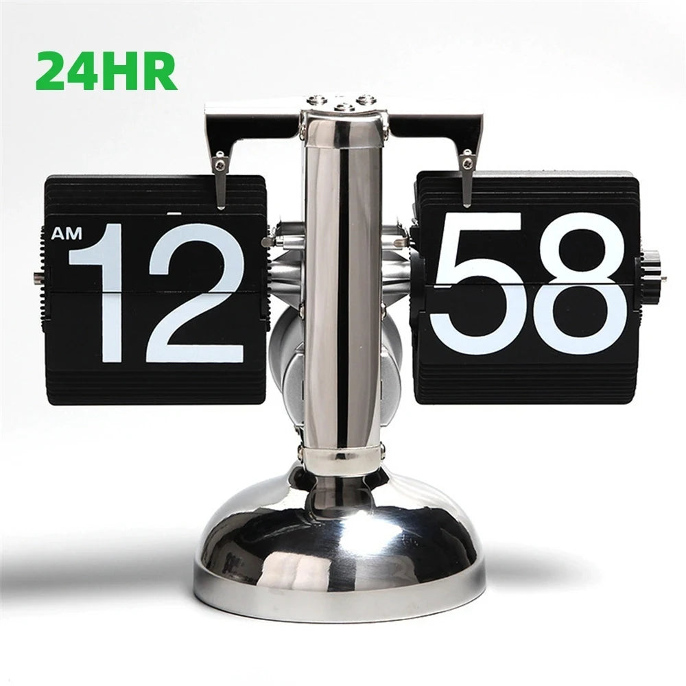 A Flipping Clock with Page Turning Automatically for Modern Home Decoration Full of Sense of Technology Retro Table