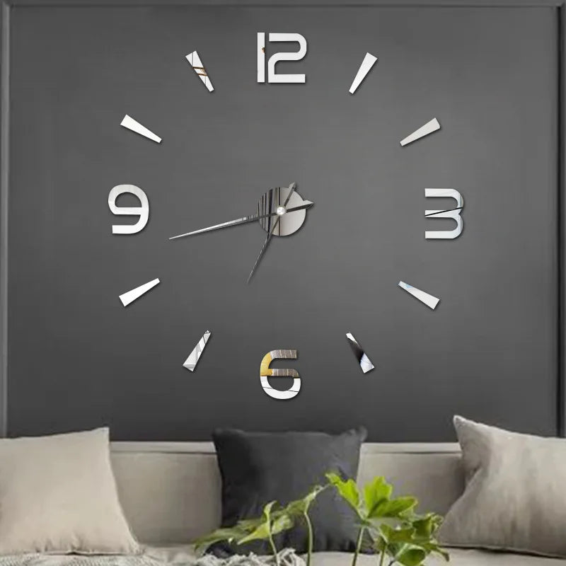 Large 3D Wall Clock Luminous Classic Wall Clocks DIY Digital Clock Wall Watches Stickers Silent Clock for Home Living