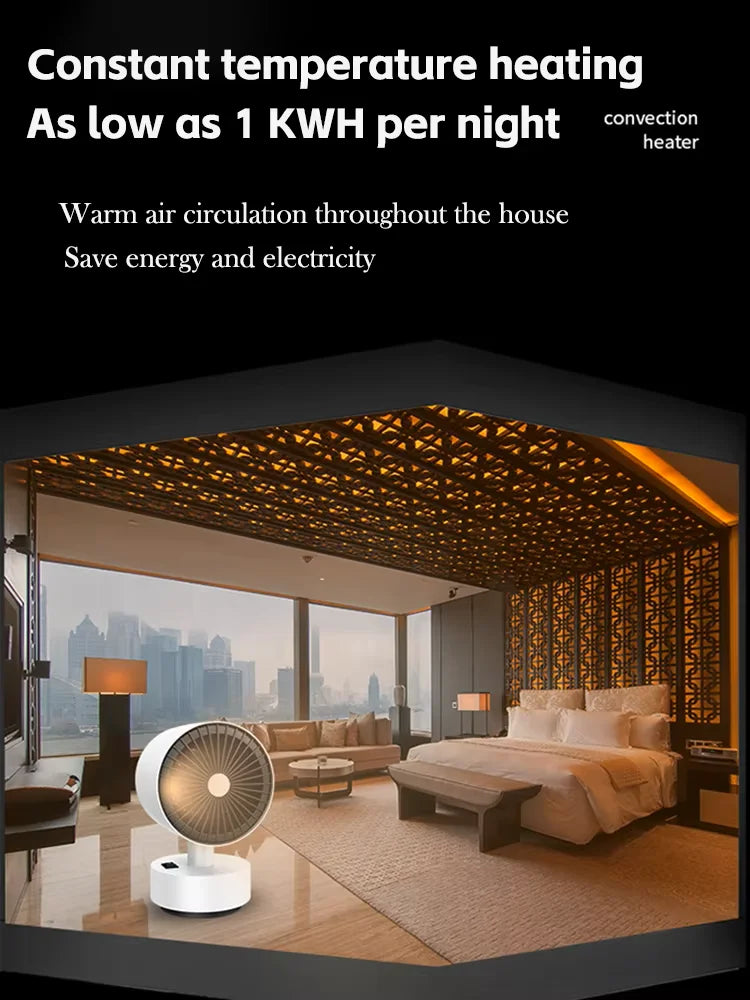 Desktop Electric Shaking Head Heater Fast Heating Constant Temp Wide-angle Warm Supply Low Noise Mini Home Office