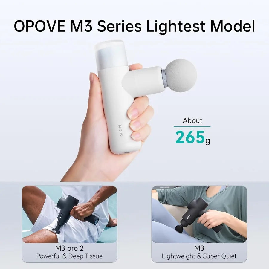 M3 Mini Massage Gun for Back Pain Relief with Facial Mode 7mm Amplitude 4 Vibration Levels Ultralight Portable