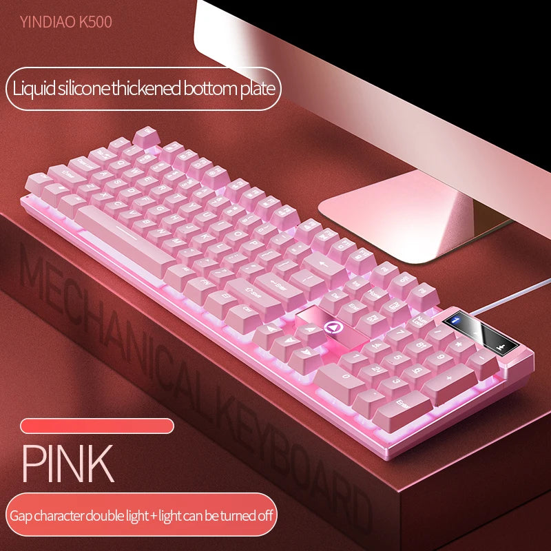 k500-pink-keyboard-mixed-color-white-pink-keycaps-104-keys-wired-gaming-keyboard-for-laptop-pc