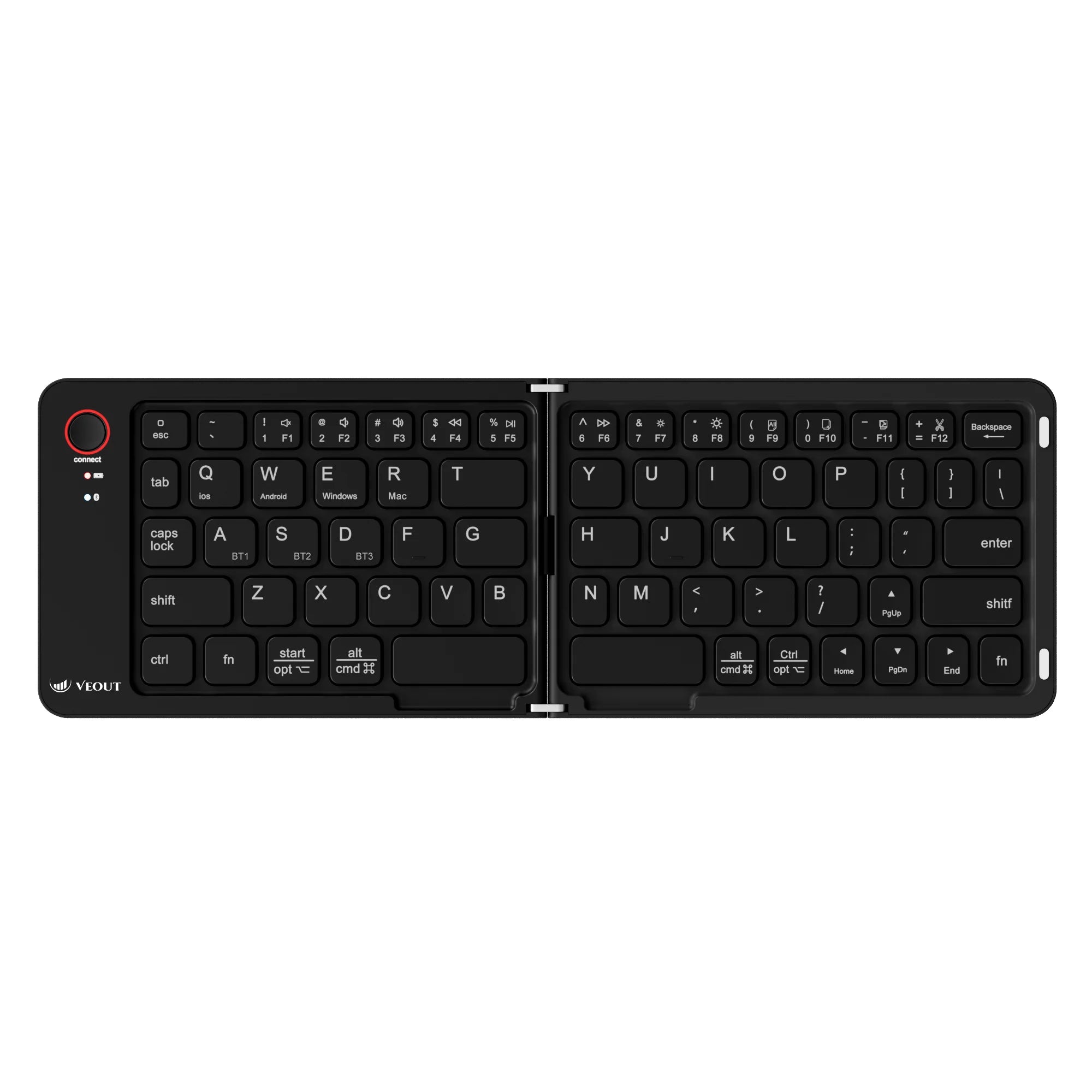 E4 Wireless VEOUT Folding Keyboard Black White Pink Purple Four Colors Optional Compact Wireless Keyboard for Mobile