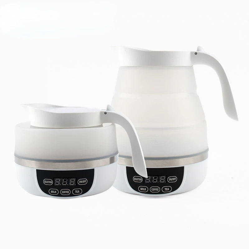110V/220V Travel Camping Portable Foldable Silicone Electric Kettle Boiling Hot Water Thermal Insulation Heating Boiler