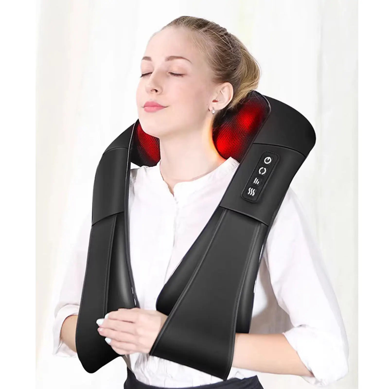 Electric heating massager heating point neck and shoulder massager neck back shoulders waist legs feet and muscles deep