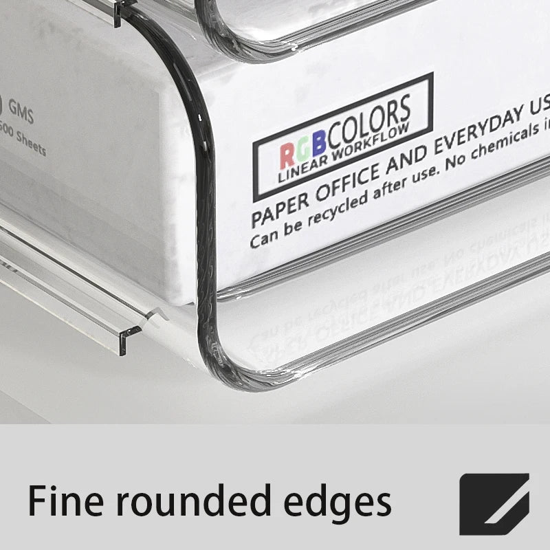 Paper Organizer Letter Tray 4 Pack Acrylic Stackable Desk File Organizer,Clear File Organizer for Desk Office Organizer