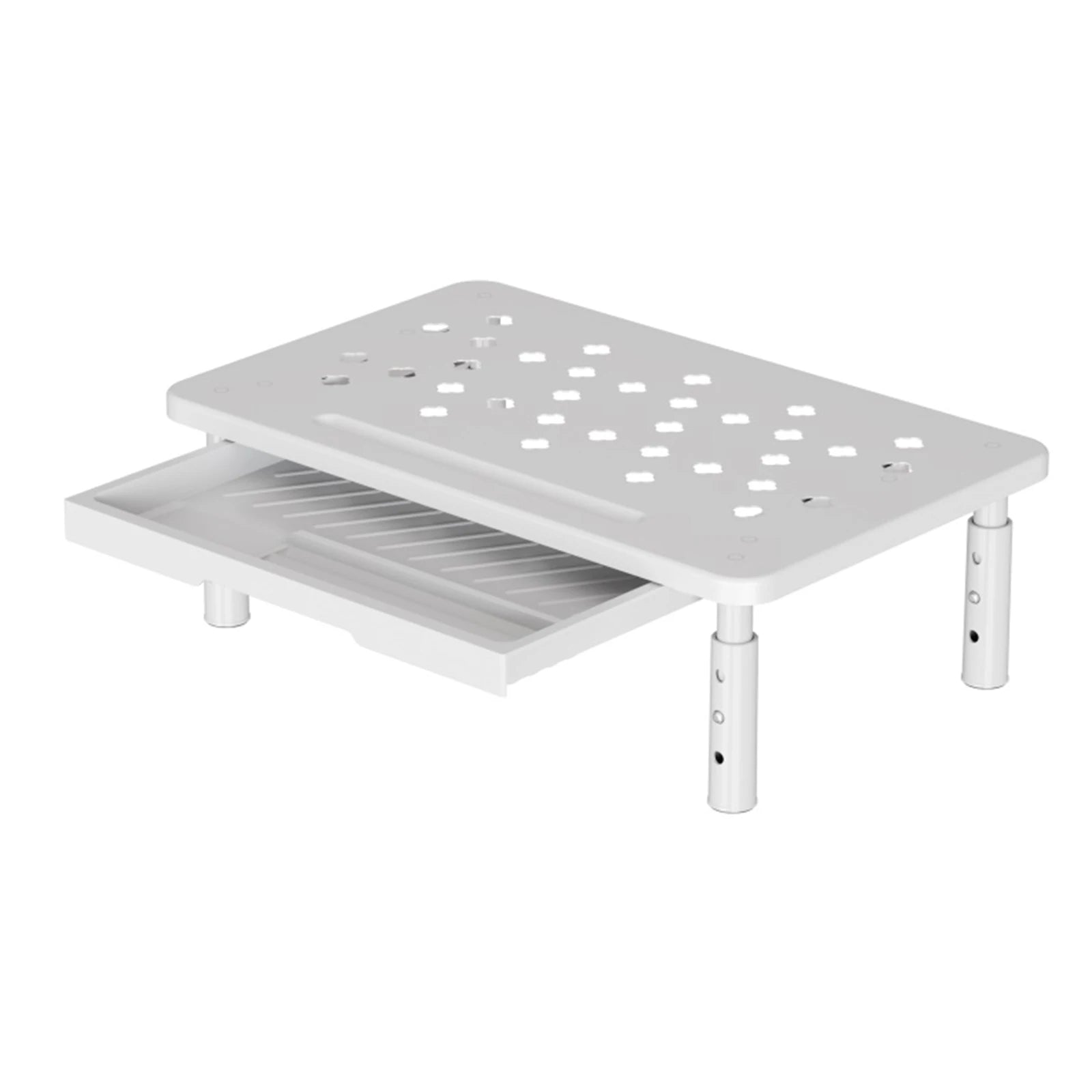 Computer Monitor Stand 3 Height Adjustable Monitor Riser with Drawer Laptop Stand for Office Home School Supplies