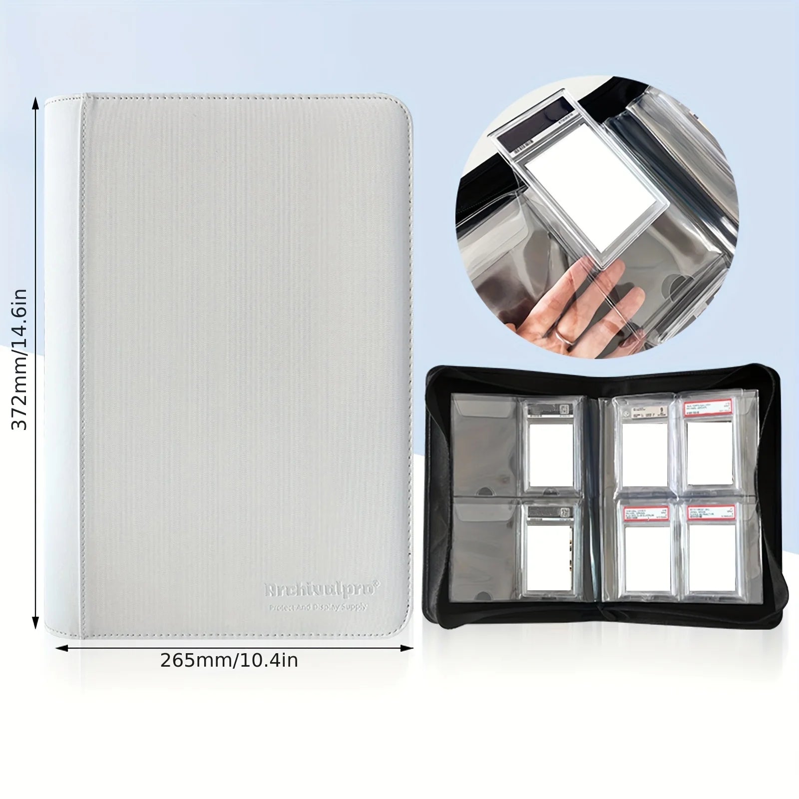 1pc Zip Trading Card Binder Card Folder for PSA/CGC/BGS/SGC Sports Cards Game Cards Baseball Basketball Card Binder