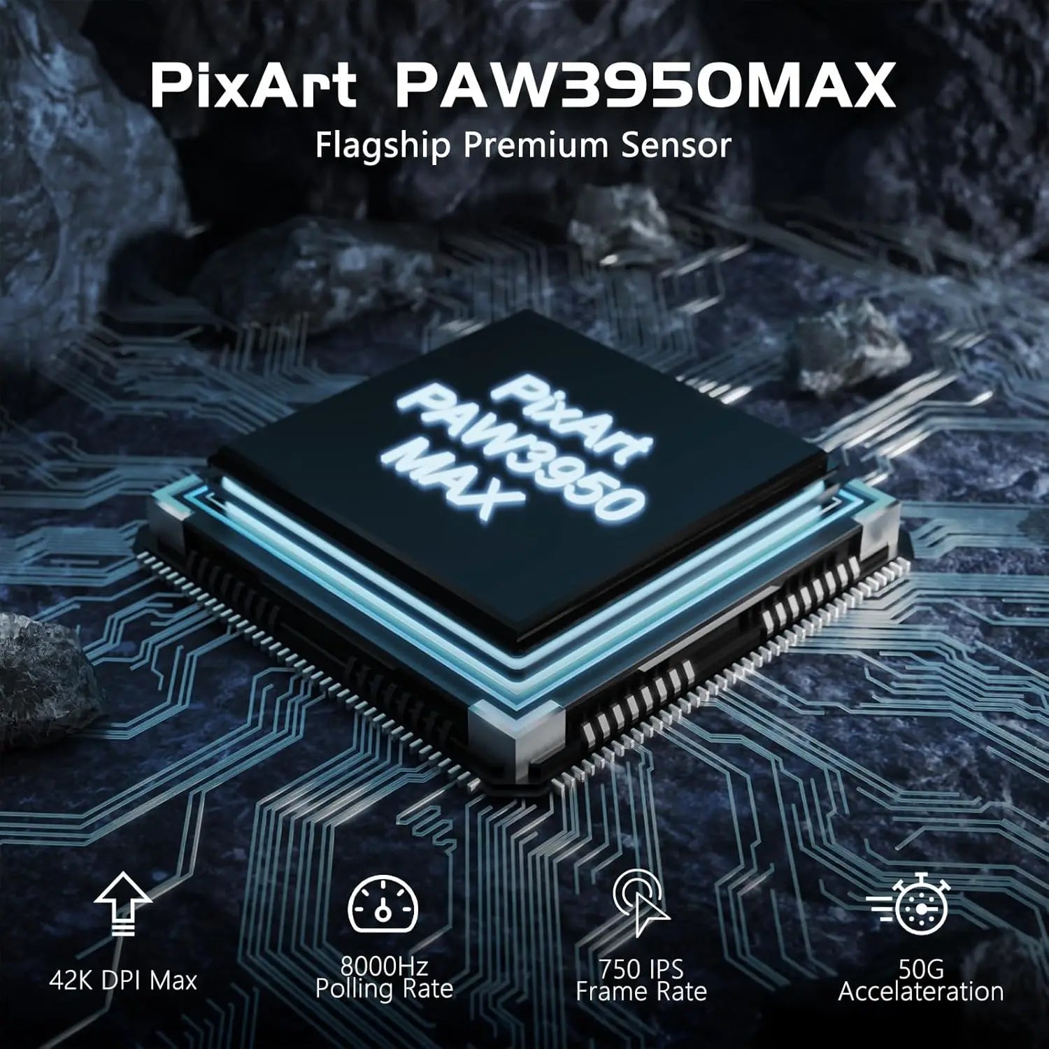 Attack Shark R6 Lightweight Wireless Gaming Mouse PAW 3950Max Sensor Computer Mouse with Nordic 52480 8KHz Polling