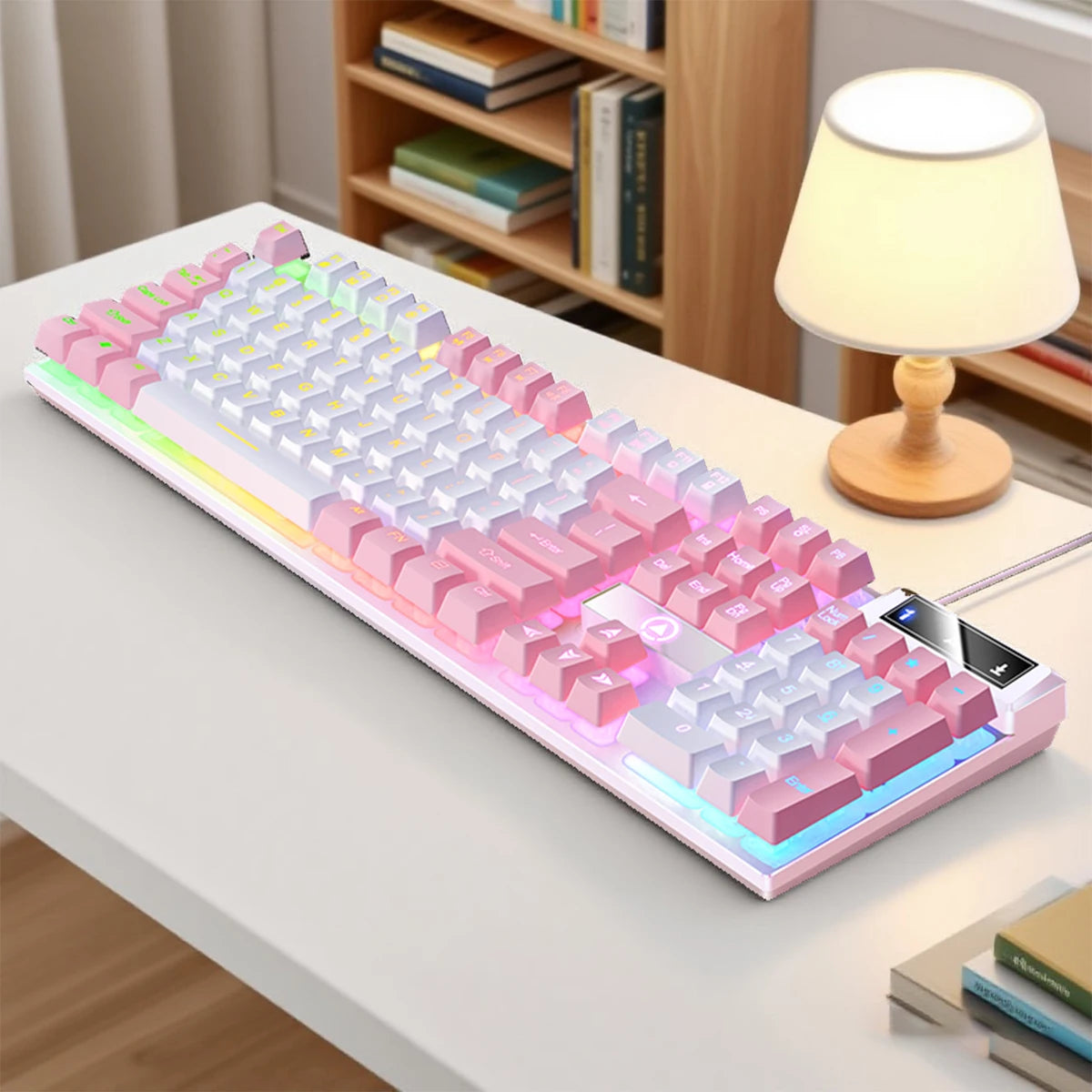 YINDIAO K500 Wired Keyboard Gaming Laptop Desktops PC Computer Office Accessories Low Profile Gamer Keyboards