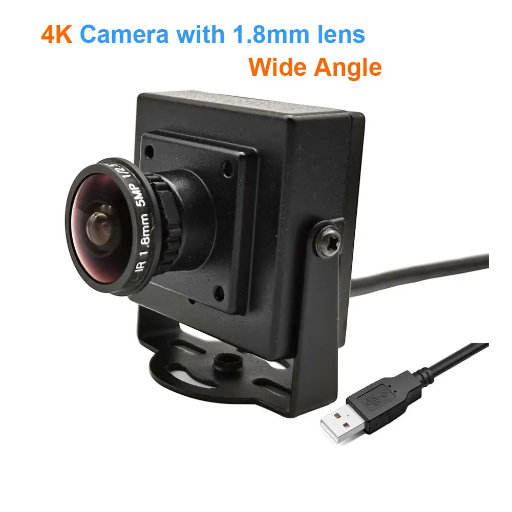 120 Degree Wide Angle 2.8mm Lens Mini 4K 8MP HD PC Webcam Plug And Play 30fps High Speed Video Live Computer USB Camera