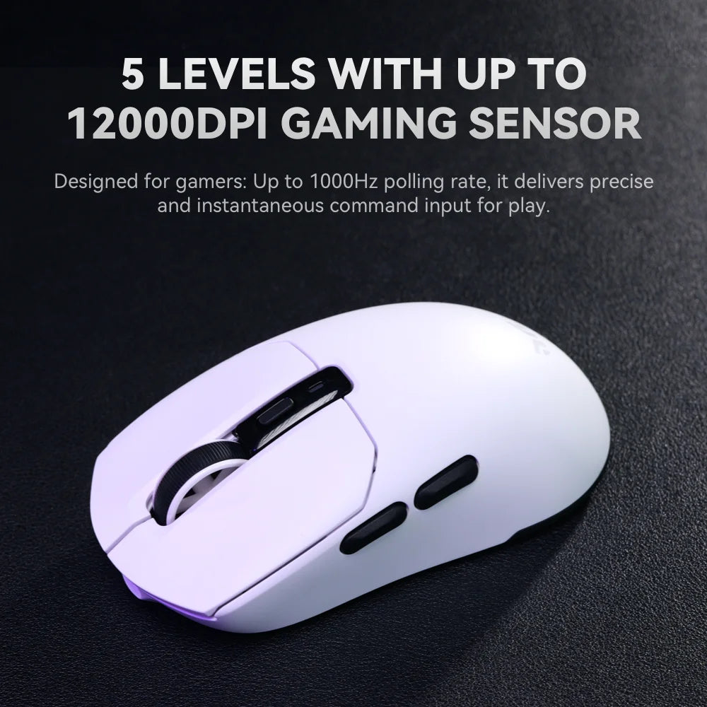 yeah magic V1 PAW3311 12000DPI 59g Wireless Gaming Mouse Right Handed Ergonomic Mouse with RGB Magnetic Screen Charging