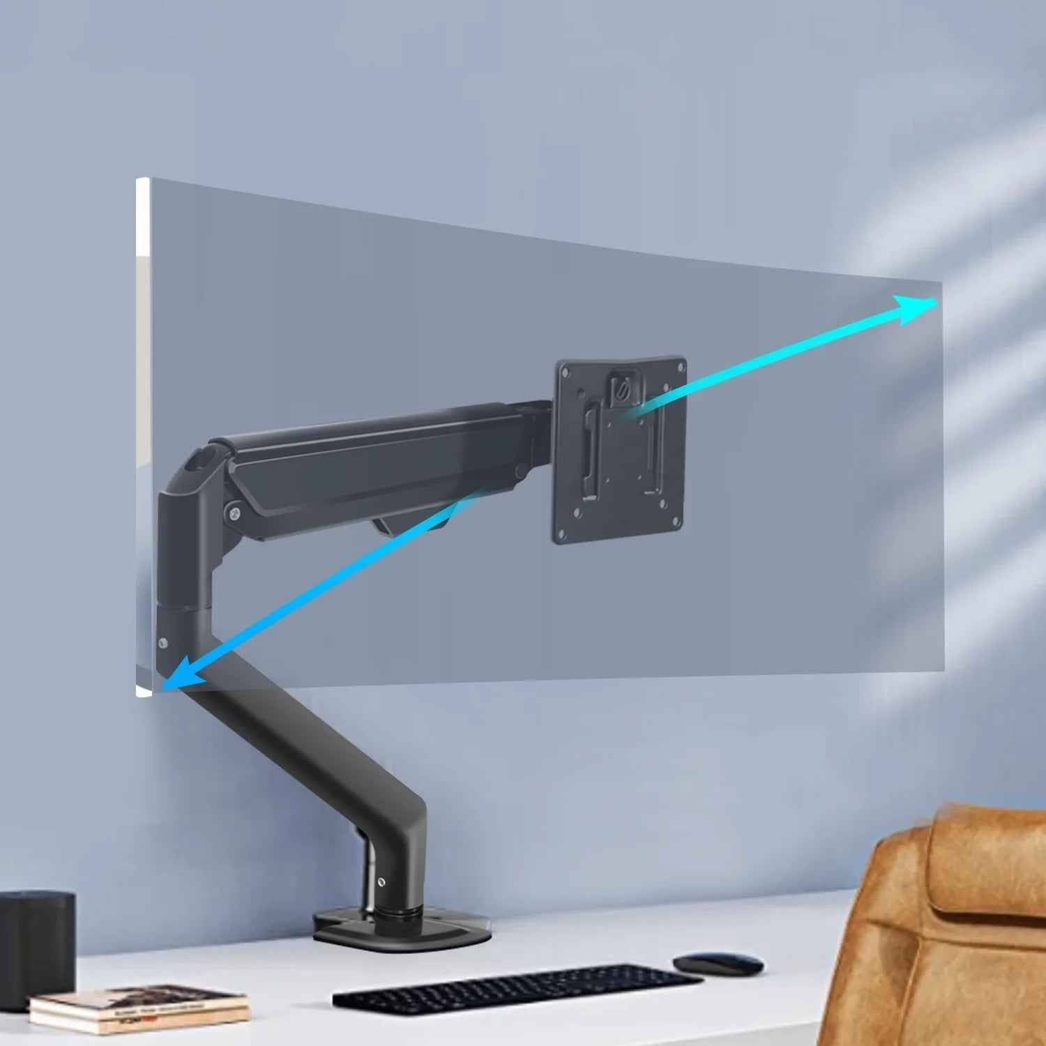 HILLPORT 17’’~49’’ Desktop Gas Spring VESA Mount Monitor Arm Holder Full Motion Soport TV Stand Base Support computer