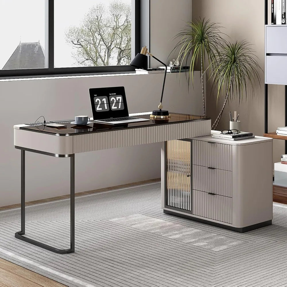 Office Desk Very Easy to Assemble Computer Desk Home Telescopic Writing Desk Modern Computer Desk with Retractable