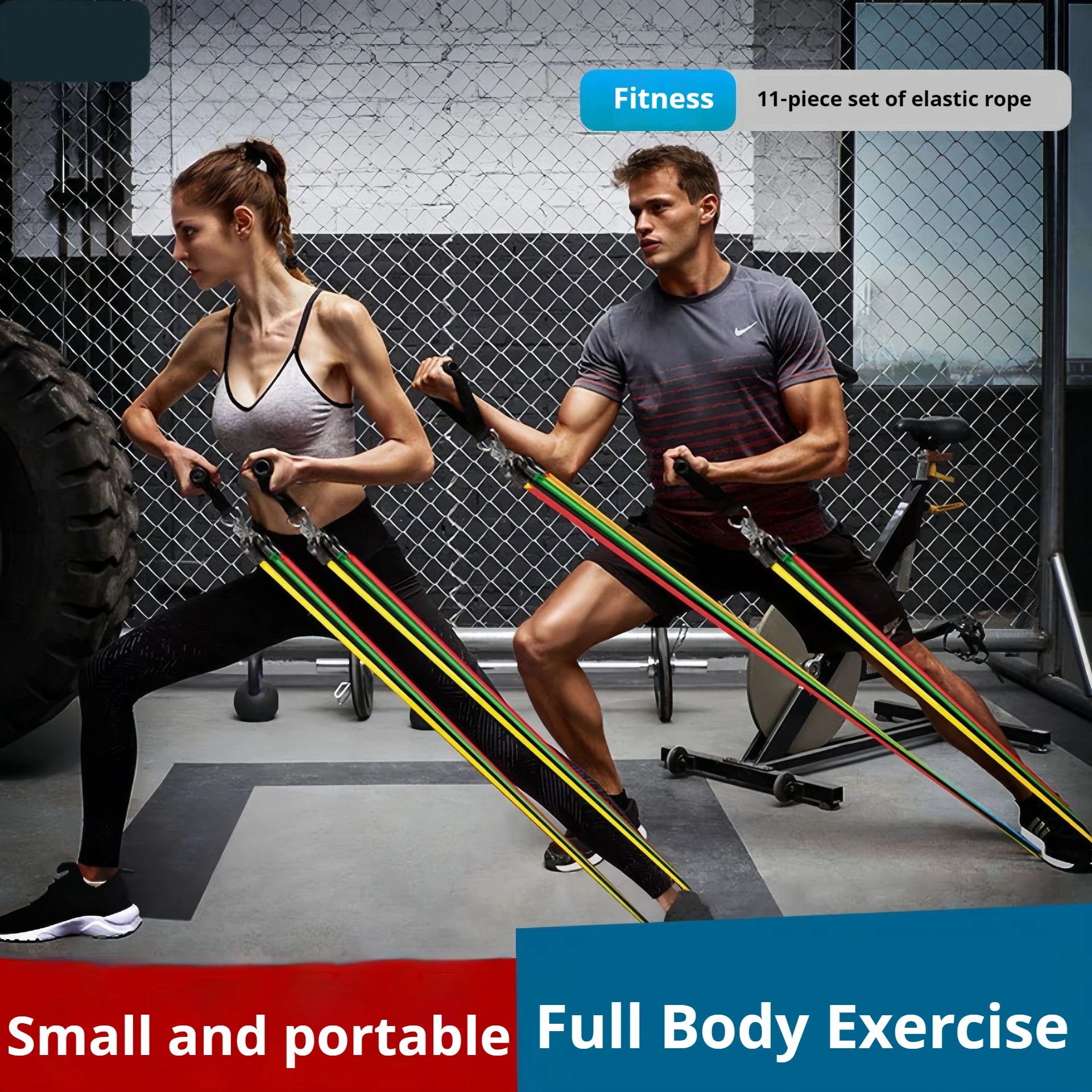 10-14Pcs/1set Bodybuilding Resistance Bands Tensioner Muscle Training Belt Elastic Bands Portable Fitness Equipment