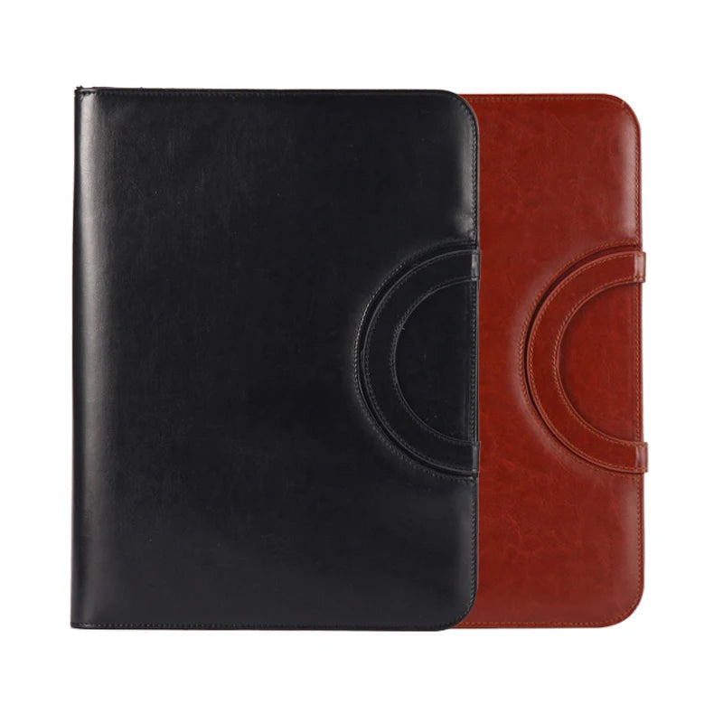Multifunctional A4 Conference Folder Business Stationery Organizer Document Bag Leather Contract File Folders Office