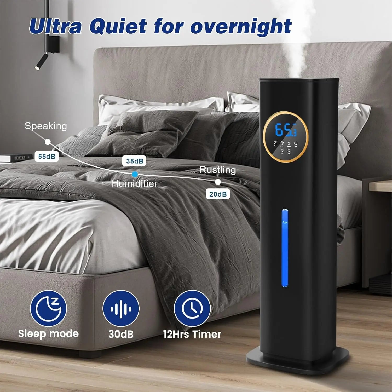 Humidifiers for Bedroom Humidifier large room with Essential Oil Diffuser Top Fill Whole House Cool Mist Humidifiers