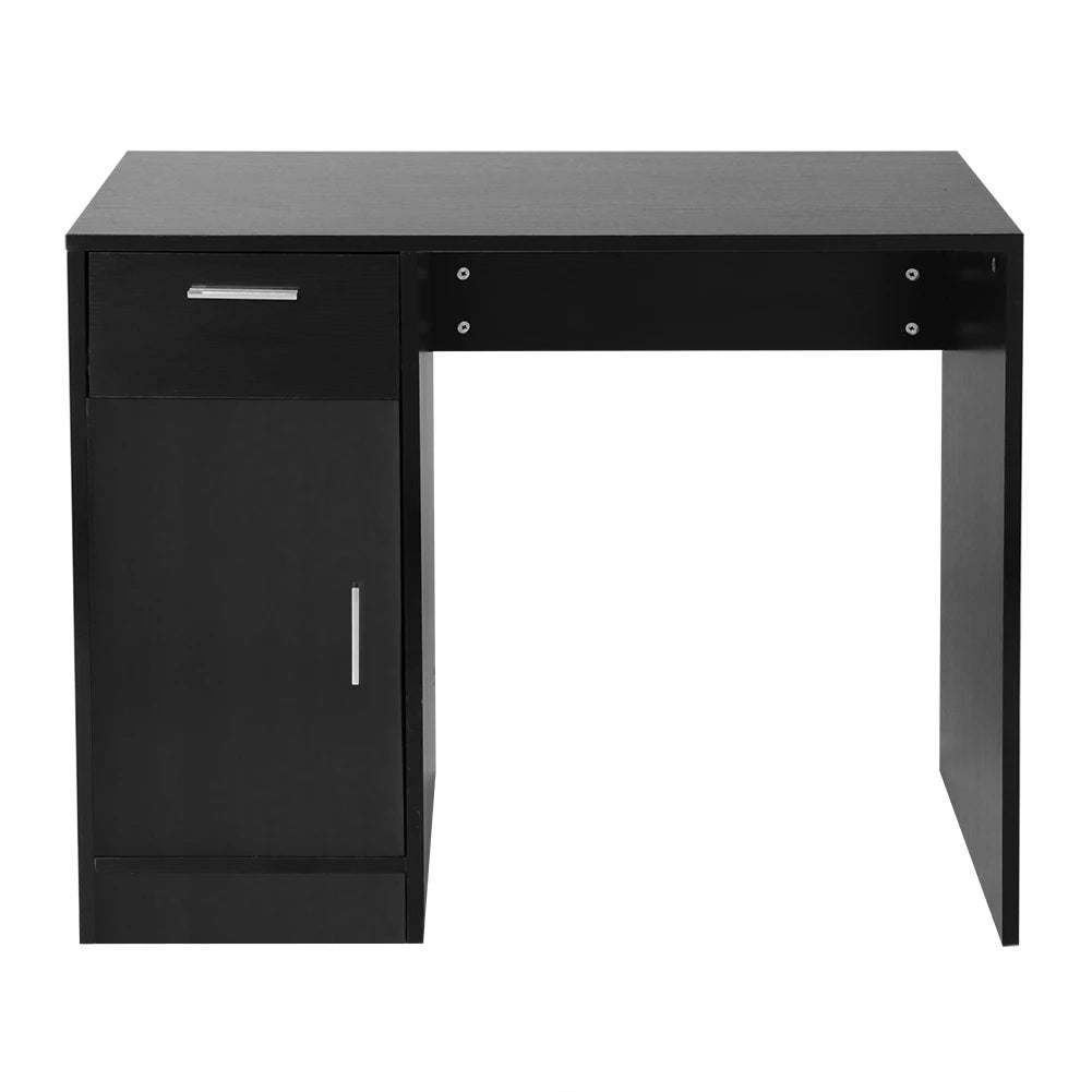 (Clearance Deal) Black Office Desk Compact Computer Desk Workstation 90*40*75cm Dorm Room Home Office Furniture