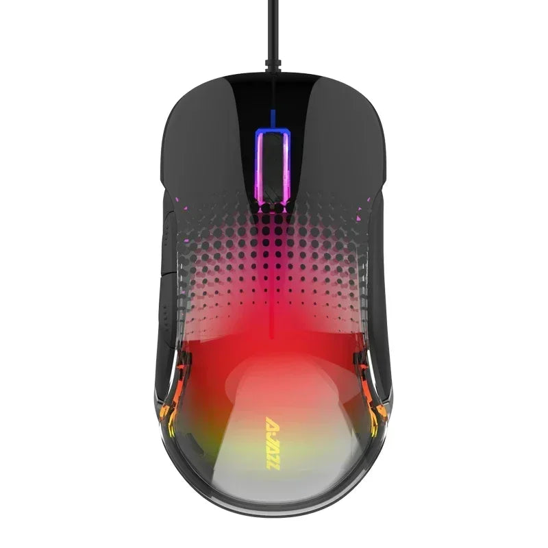 AJAZZ AJ358 RGB Transparent Mouse Transparent back panel RGB Customizable lighting effects PMW3325 chip Ergonomic