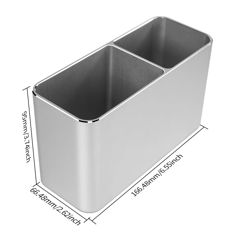 Aluminum Metal Pen Holder Pencil Support for Desk Organizer Makeup Brush Holder Ideal Gift for Office Classroom Home