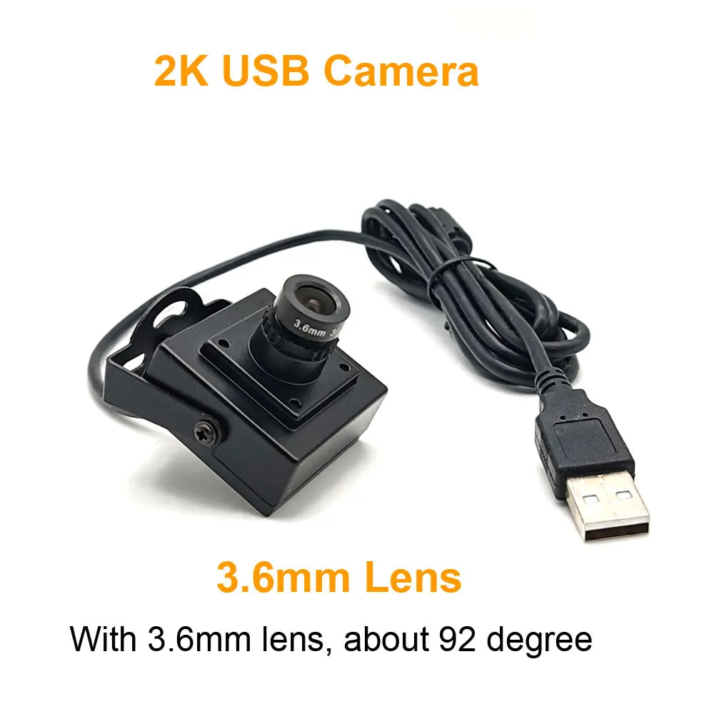 2K HD PC Webcam 2560x1440 Mjpeg Plug And Play Online Video Conferences Live Broadcasts UVC USB Computer Camera - 3.6mm