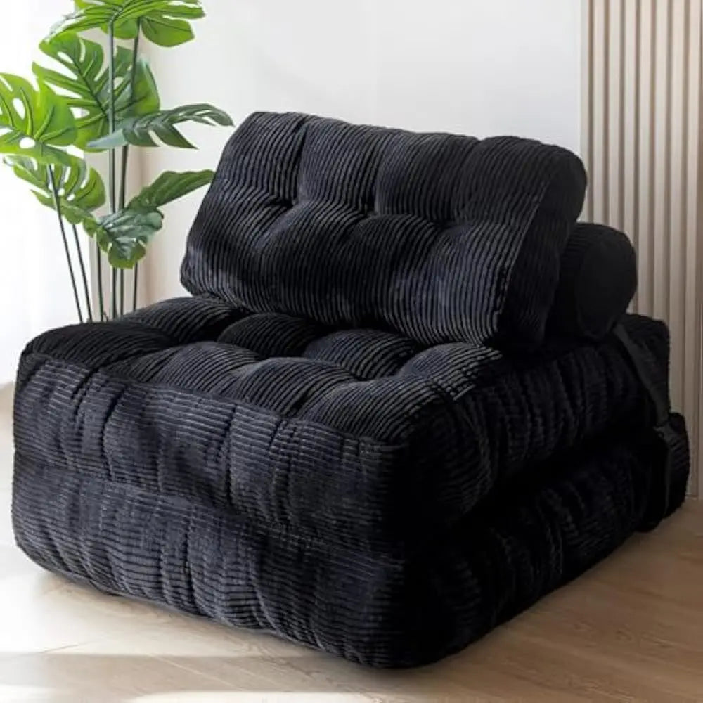 Folding Sofa Bed Sleeper Chair w/Pillow Mattress w/ Back Support Portable Fold Out Chair Bed Comfy Floor Sofa Lounge