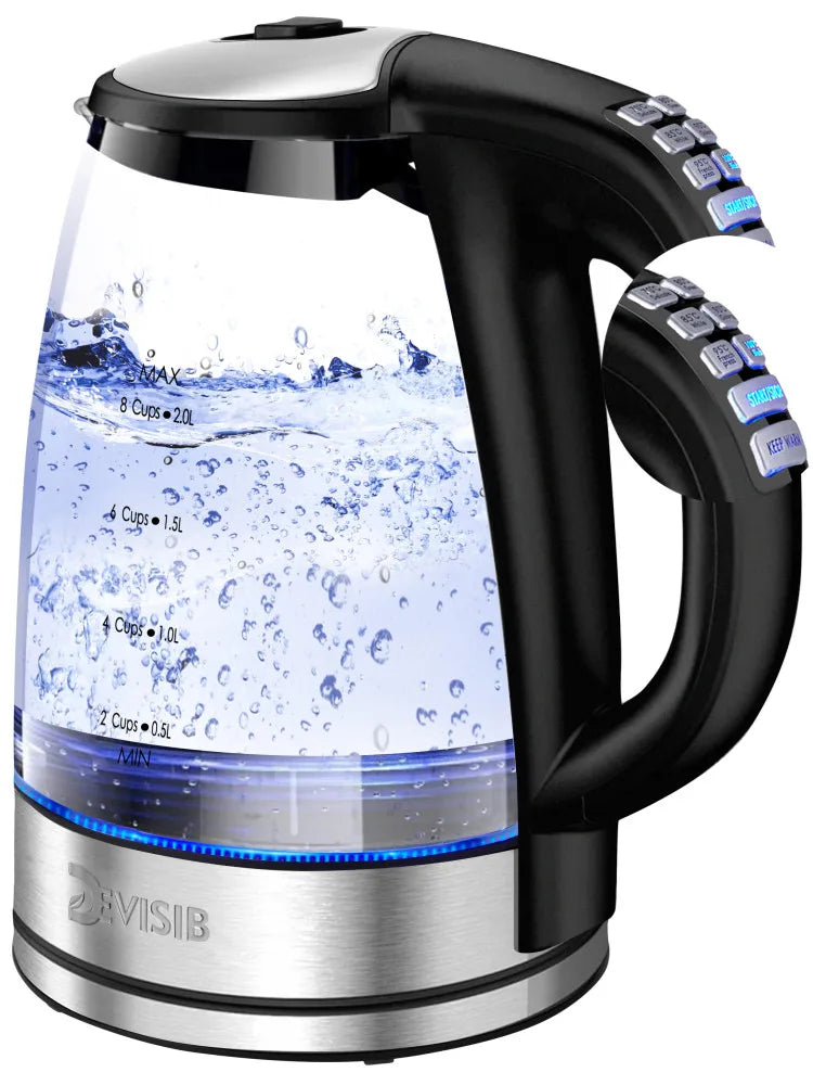 Electric Kettle Temperature Control 4Hours Keep Warm Teapot 2L Glass Tea Coffee Hot Water Boiler BPA Free Home