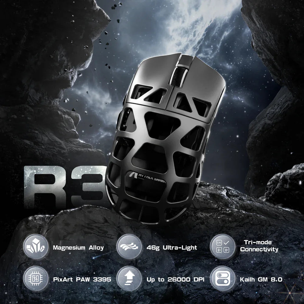 attack-shark-r3-magnesium-alloy-gaming-mouse-8k-superlight-8000hz-6-adjustable-dpi-up-to-26000-paw3395-bt-2-4g-wireless-wired