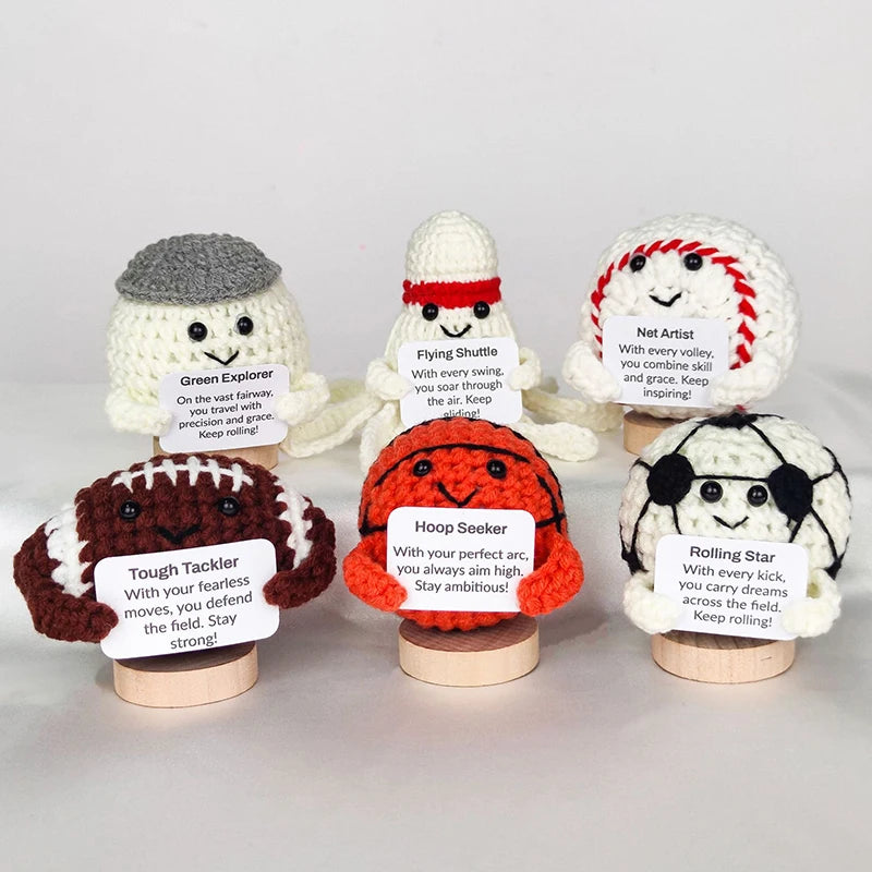 Crochet Ornament Finished Positive Figures Crochet Animals Chicken Desk Accessories Home Office Decor Christmas New