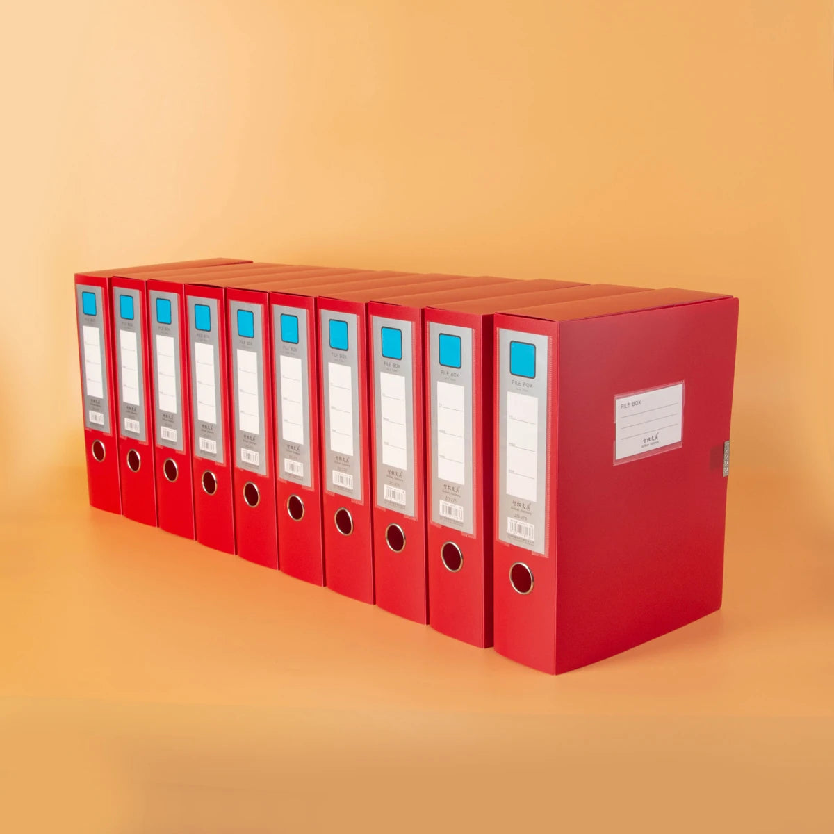 10 thickened A4 File box Office supplies 2/3.5/5.5/7.5CM plastic file box File bag File book folder file box - 10-7.5cm