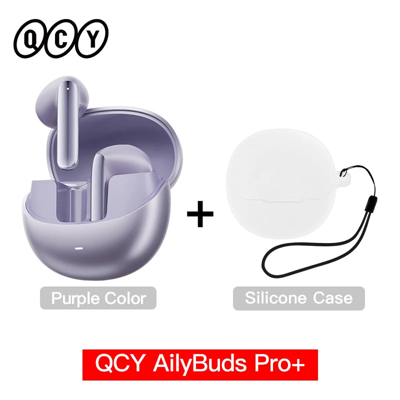 QCY HT10 AilyBuds Pro+ ANC Wireless Earphone Hi-Res Audio with LDAC Bluetooth 5.3 Earbuds 6 Mic AI HD Call Multipoint