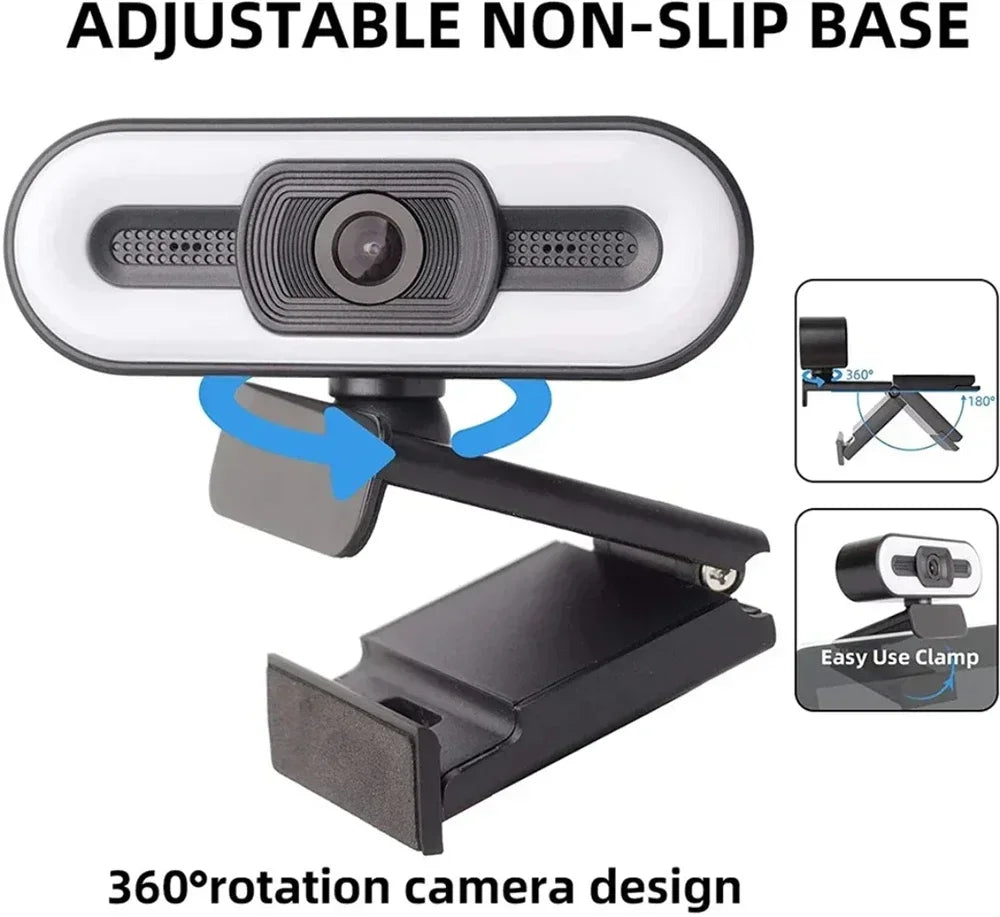 Portable Full HD 1080P 2K 4K Webcam PC Laptop Auto Focus Webcam Live Streaming Flexible with Microphone Live Broadcast