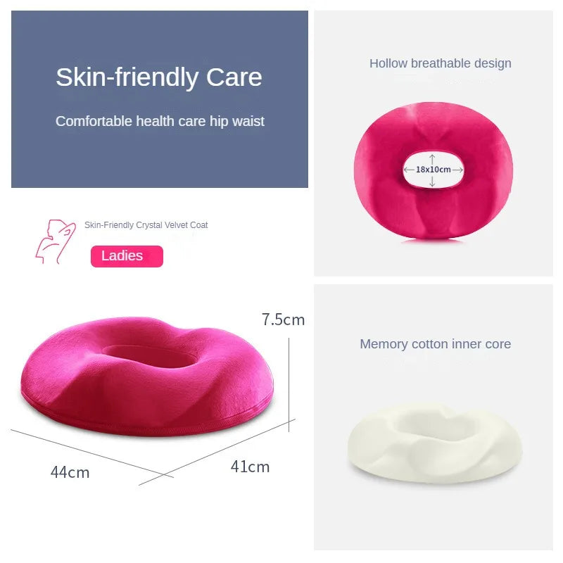 Memory Foam Donut Seat Cushion Comfort Sofa Tailbone Orthopedic Foam Anti Hemorrhoid Massage Tailbone Pillow for Car