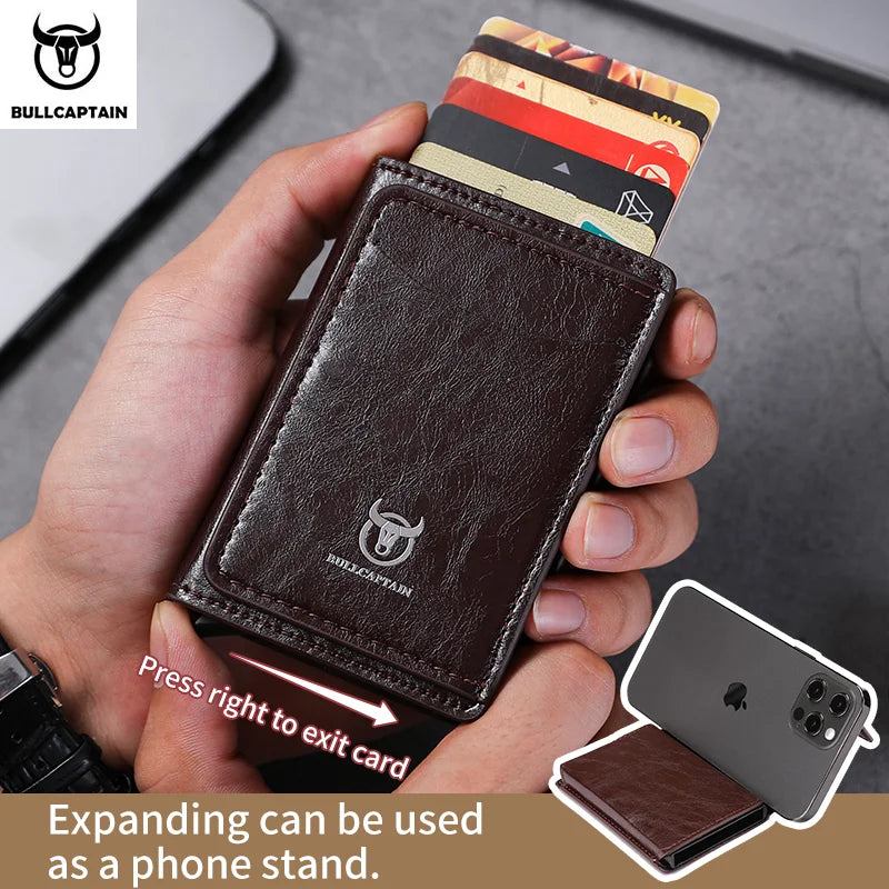 bullcaptain-credit-card-holder-men-wallet-rfid-blocking-protected-aluminium-box-leather-wallets-with-money-clip-card-holder