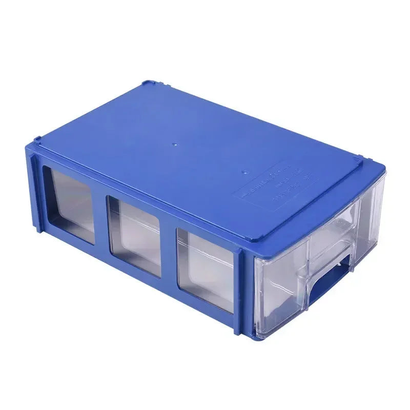 10 Pieces Drawer Storage Box Stackable Rectangular Small Parts Tool Storage Box Office Desktop Organizer - 10 piece