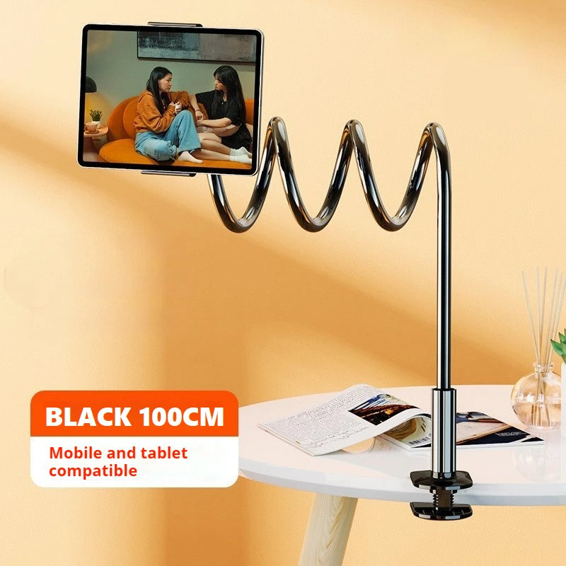 Flexible Gooseneck Tablet Stand for Desk Clip Rotating Clamp Adjustable Long Arm Lazy Mount for Ipad Bed Desk Phone