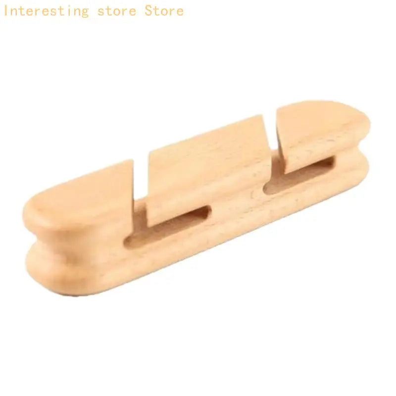 55KC Natural Adhesive Cord Clips Cable Management for Desk Home Office Storage - Beech 2 card slots / CHINA