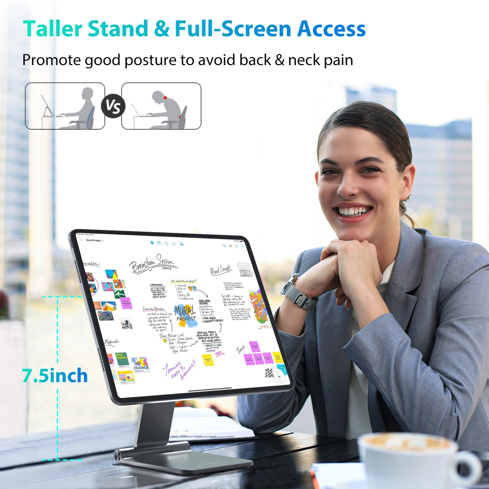 KUXIU Magnetic Stand For iPad Pro 11/13 M4 (2024),iPad Pro 11/12.9 inch,iPad Air 5/4th,360° Adjustab Foldable Tablet