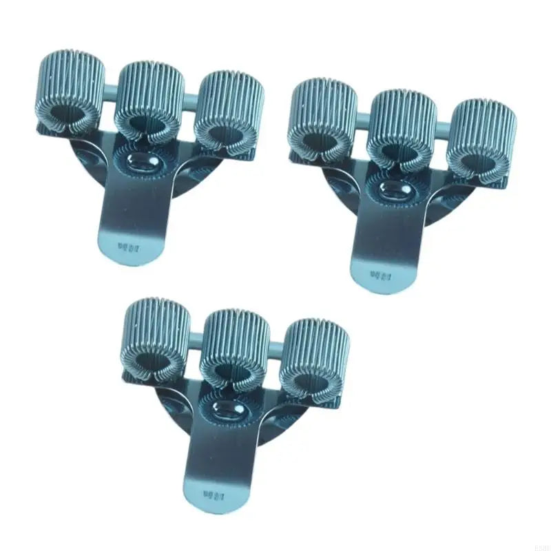 3Pcs Metal Pen Holder with Pocket Clip for Doctor Nurse Uniform Three Hole Pencil Holder with Adjustable Spring Rings