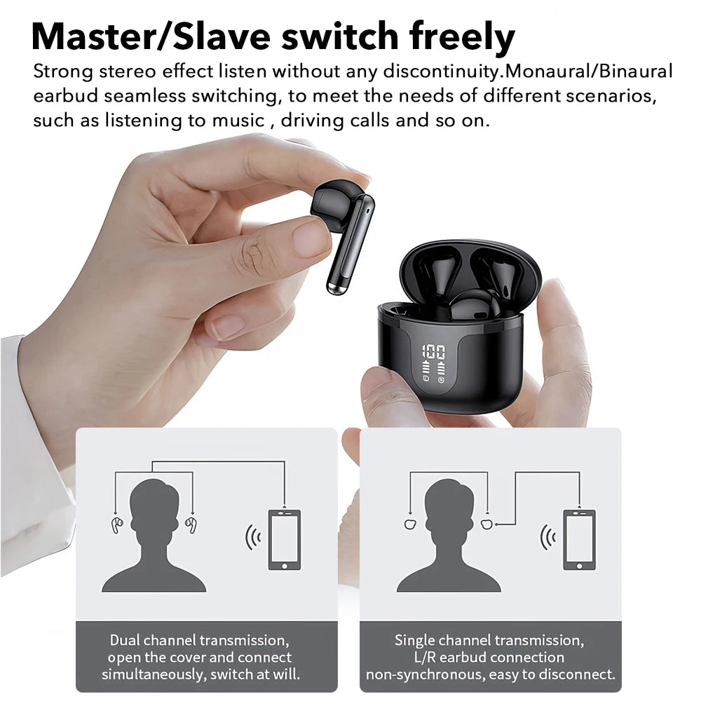 Mpow S47 True Wireless Bluetooth V5.3 Earphones with 35H Playback TWS Waterproof Earbuds for iPhone Huawei Xiaomi All