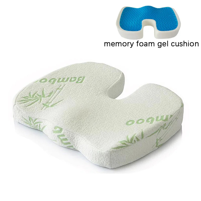 Office Chair Cushion Seat Pad Memory Foam Car Seat Cushion Orthopedic Hemorrhoid Pillow Gel Seat Cushions for Chairs
