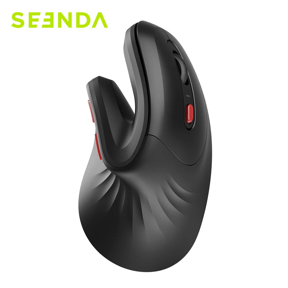 SEENDA Ergonomic Mouse with Jiggler Wireless Dual Mode Vertical Mouse for Computer PC Laptop Mac Windows Reduces Wrist