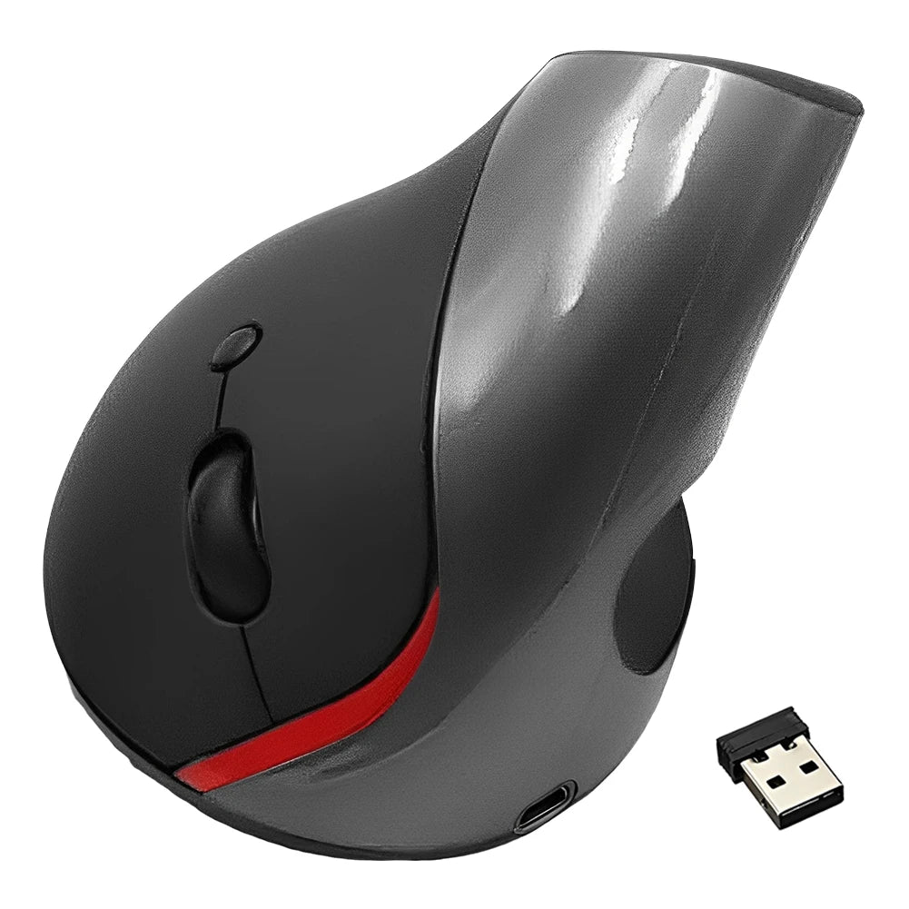 2.4G Vertical Wireless Mouse Rechargeable Wireless Vertical Ergonomic Optical Mouse 2400 DPI 6 Buttons for PC Laptop
