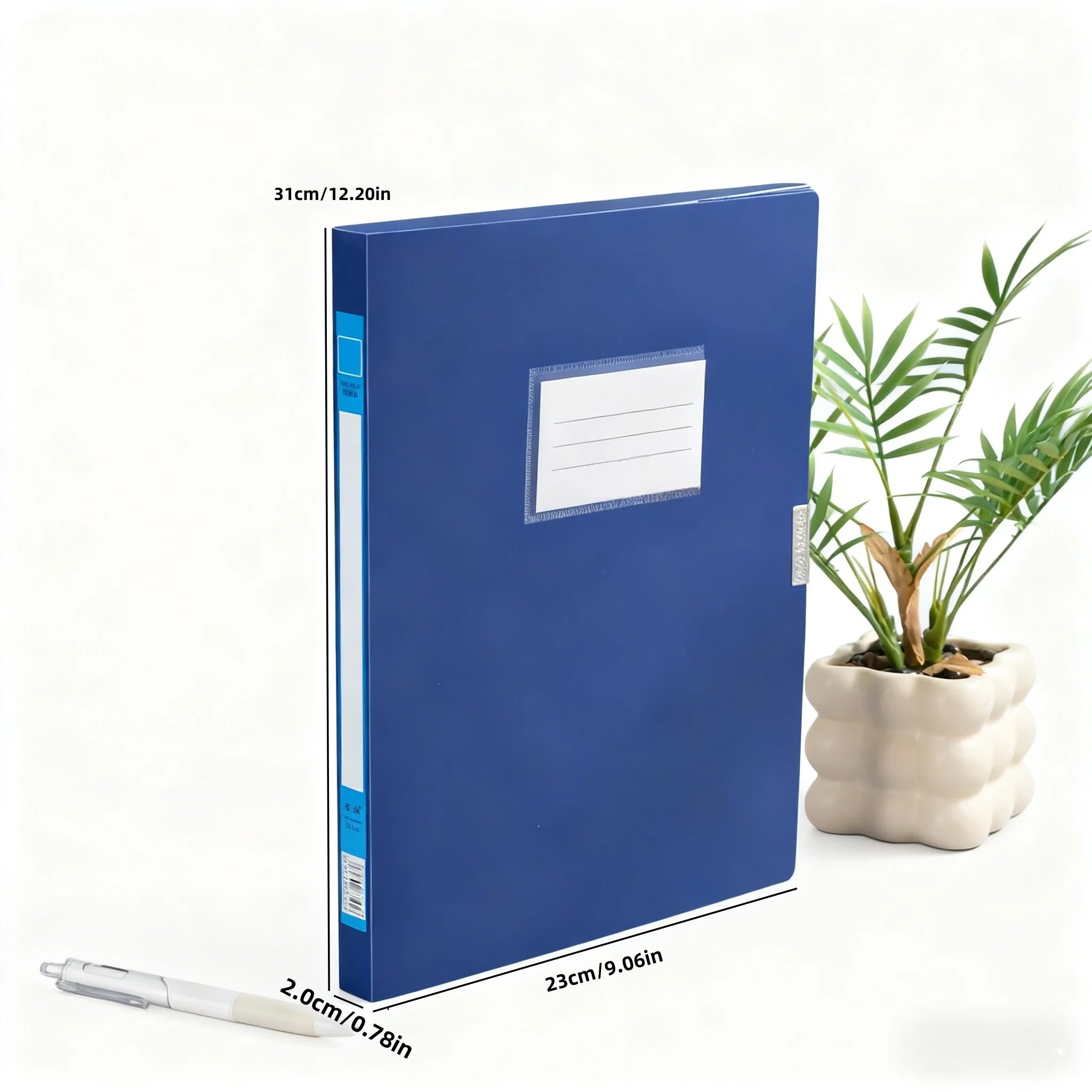 A4 File Folder File Box with Adhesive Closure Thickened Plastic Document Box Storage Bag Office Supplies A4 Organizer