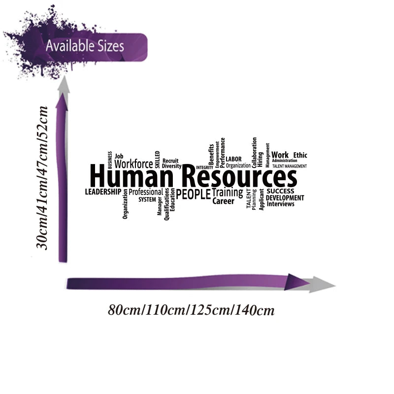 Office Human Resources Wall Sticker Decal Inspire Quote Motivation Idea Teamwork Workout Home Decor