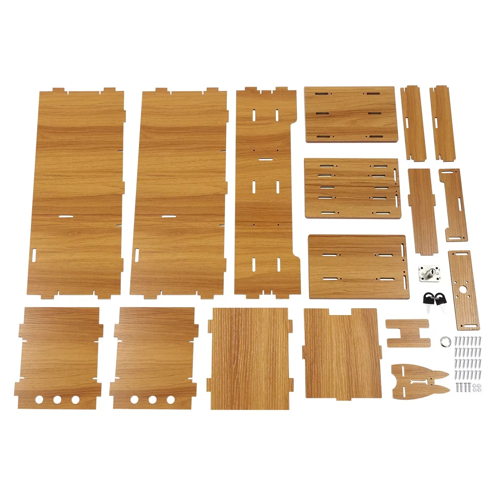 Wood Desk Organizer Stand With Drawers Home Office Desktop Storage Monitor Holder Stand Computer Holder - United States