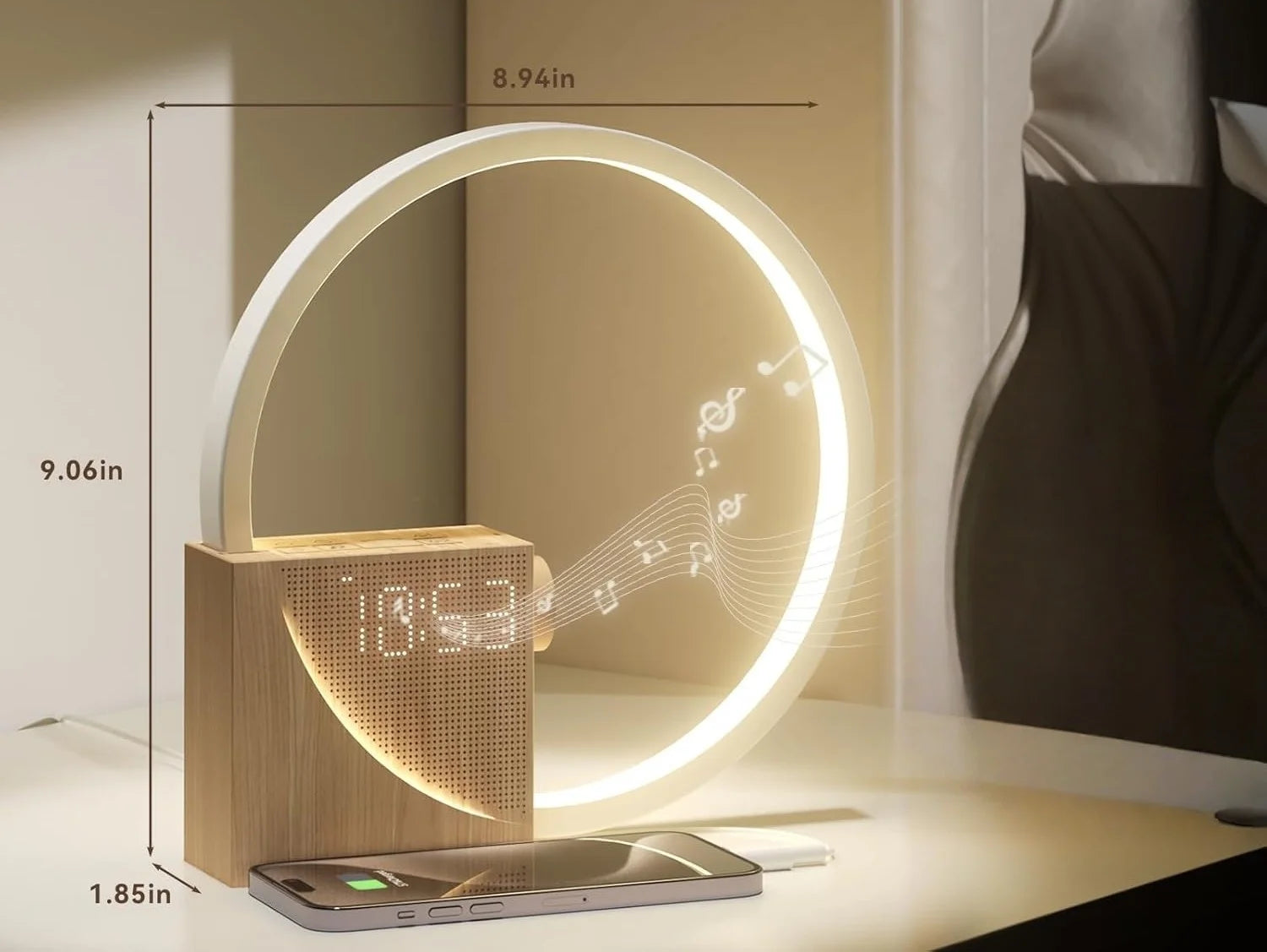 Sunrise Alarm Clock for Heavy Sleepers Adults Wake-up Light Sleep Aid 10 White Noise Sound Machines with 30/60/90 Timer