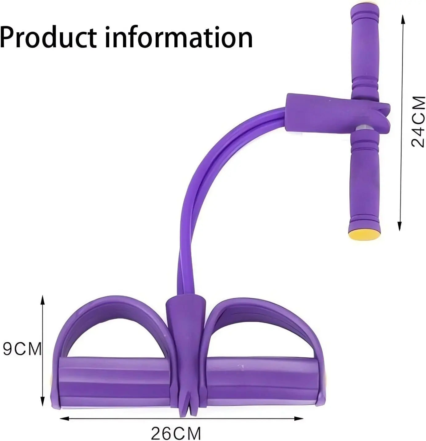 Fitness Resistance Bands-4 Tube Pedal Ankle Puller Upgrade Stretch Bands for Exercise Sit Up Exercise Equipment