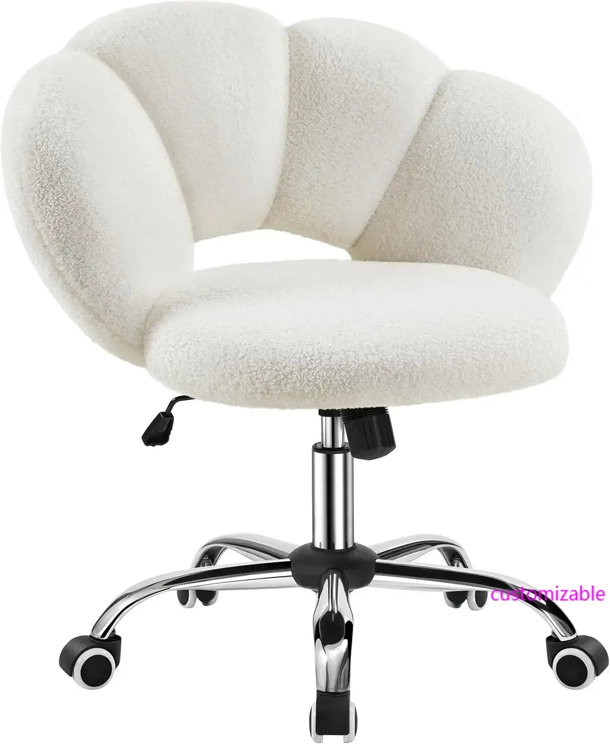 boucle-upholstered-desk-chair-cloud-shaped-vanity-adjustable-home-office-chair-computer-with-rolling-wheels
